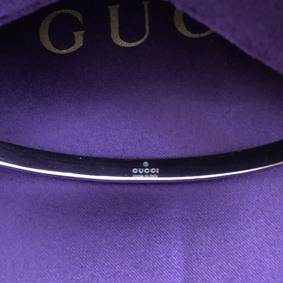 ❤️HP❤️NWOT Gucci Icon 18k White Gold Cuff Bracelet - Picture 7 of 16